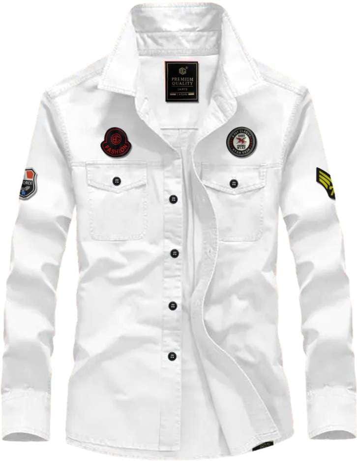 WHITE CARGO SHIRT