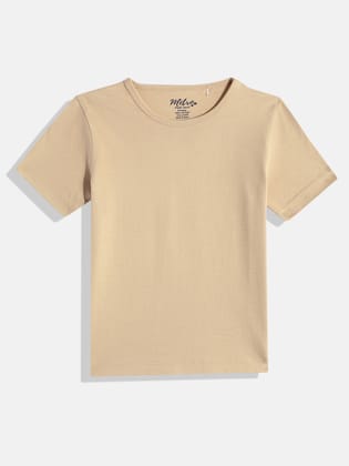 BOYS CAMEL CREW NECK T-SHIRT