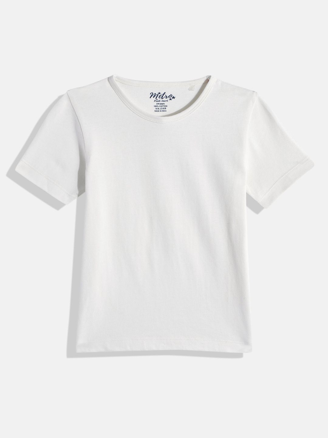 BOYS OFF WHITE CREW NECK T-SHIRT