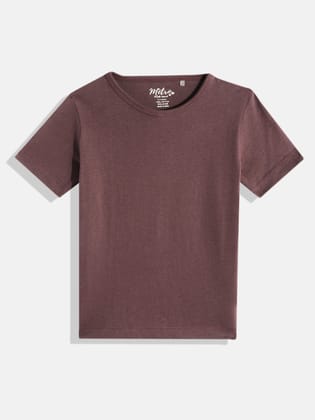 BOYS MAROON CREW NECK T-SHIRT