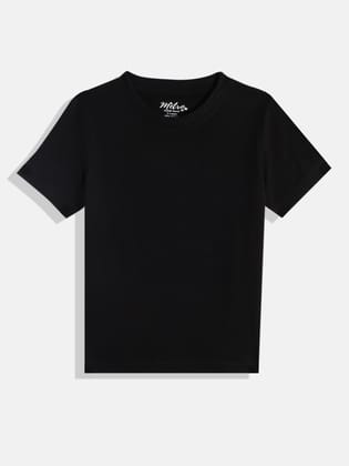 BOYS BLACK CREW NECK T-SHIRT