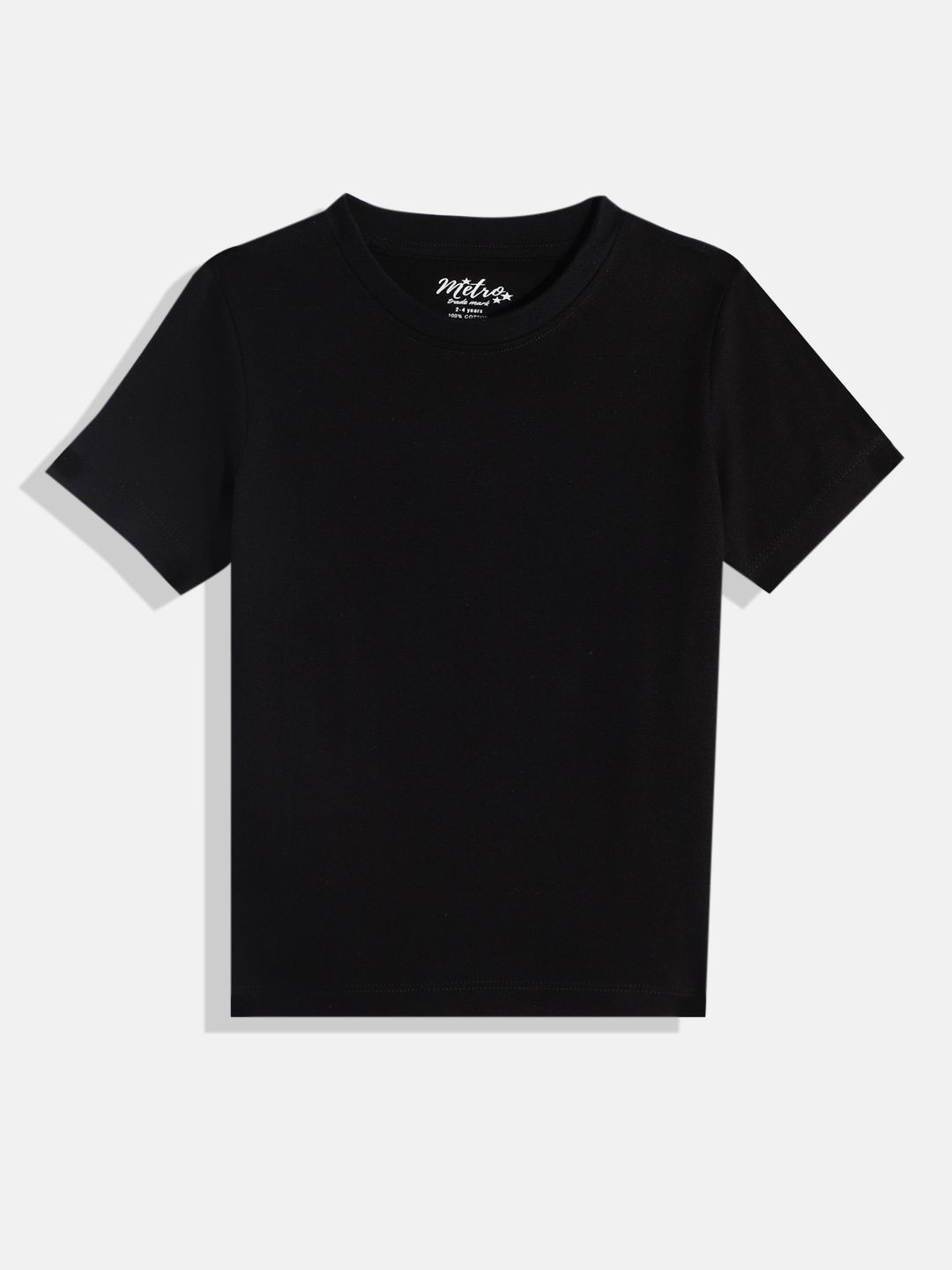 BOYS BLACK CREW NECK T-SHIRT