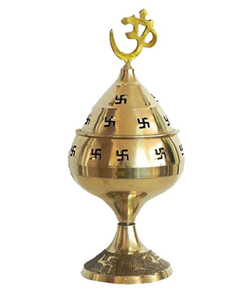 Brass Covered Jyoti Diya. Jyoti no 4 Height 12 Cm.