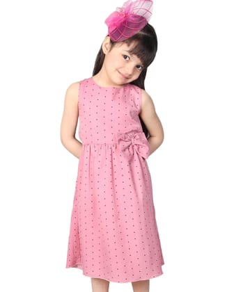 ADDYVERO Kids Sleeveless Round Neck A-Line Dress