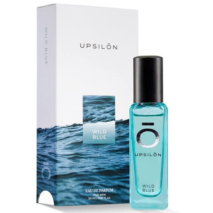 UPSILON Wild Blue Eau De Parfum - 20ML Premium Long Lasting Fresh & Powerful Fragrance Mens Perfume Spray Travel Friendly Luxury Parfum Scent