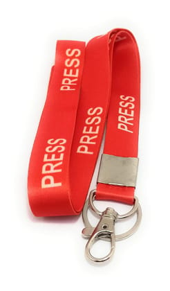 Lanyard/Press Ribbon with id Card Holder(Orange) 20 mm Unisex Solid Strap Press Printed Lanyard for id Card or id Badge or Office PVC Card