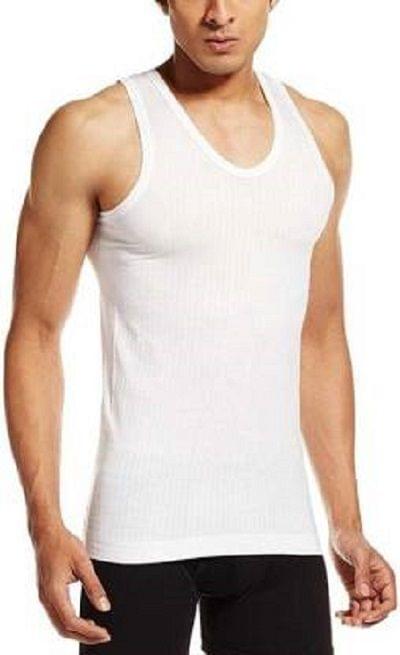 Frenchie Elite Men Premium Sleeveless White Cotton Parka Vest (Pack of 2)