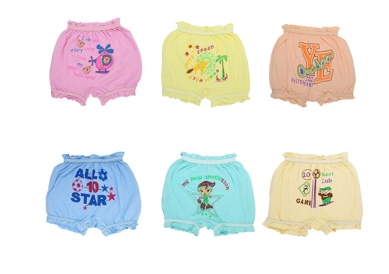 Y&N Unisex Cotton Bloomers (Pack of 6)