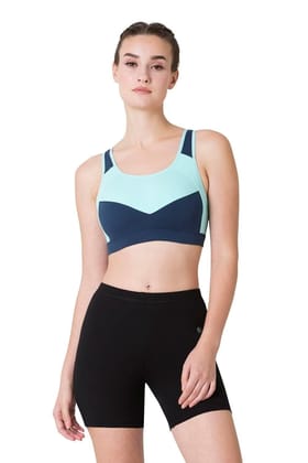 Van Heusen&comma;VH Woman Women's Stretch Cotton Wire Free Classic Sports Bra (44004_Space Grey_M)