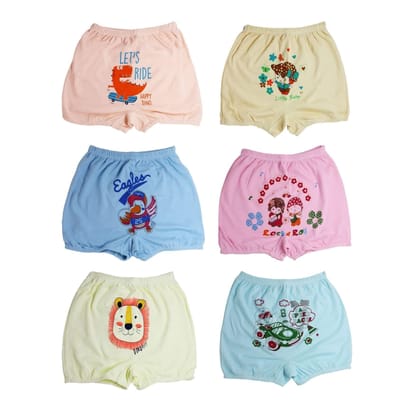 Yuneek Regular Fit Multicoloured Soft Cotton Briefs/Trunks for Kids Boys and Girls