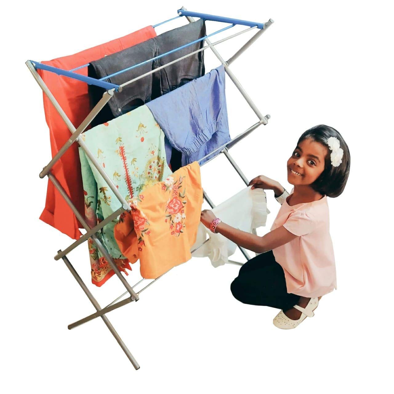 CELEBRATIONS Cloth Drying Stand - Made in India - Zigzag Model