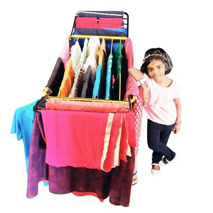 CELEBRATIONS Spring Heaven Cloth Drying Stand | Cloth Dryer Stand |Clothes Stand for Indoor and Outdoor(Alloy Steel)