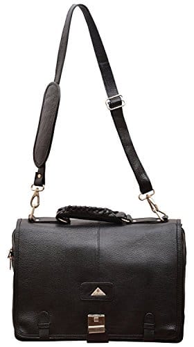 Leatherman Leather 5 Liters Black 15.6 inch Portfolio Stylish Men;s Bag for Office Use/Other Purpose