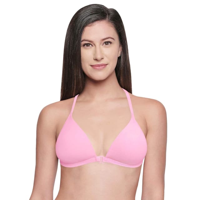 BODYCARE Seamless, Wire Free, Padded Sports Bra Pink,Red