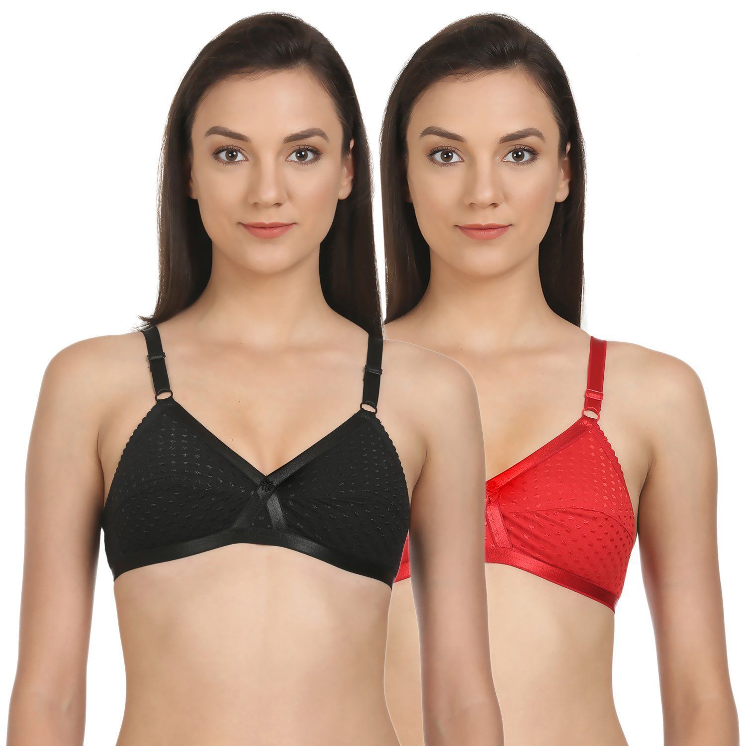 BODYCARE Seamless, Wire Free, Padded Sports Bra Black,Beige