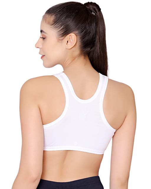 BODYCARE Women's Cotton Non Padded Non-Wired Sports Bra (Pack of 3)