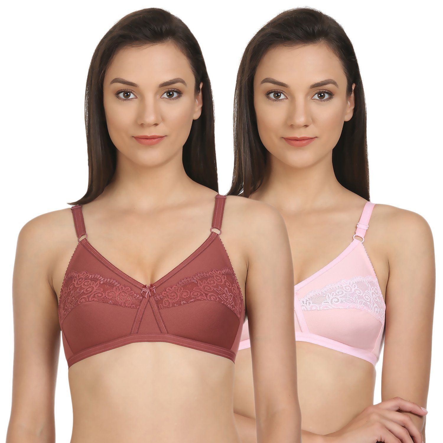 BODYCARE Women's Cotton Non-Padded Non-Wired Bra (Pack of 4)