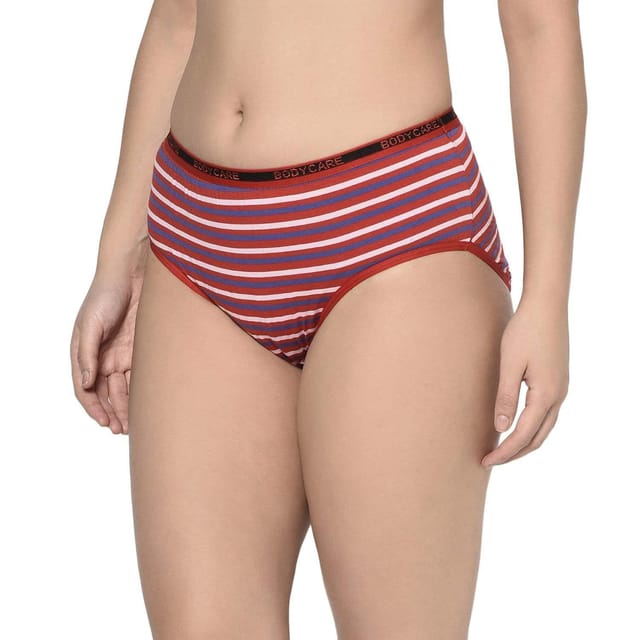 BODYCARE Women's High Cut Stripes Panties