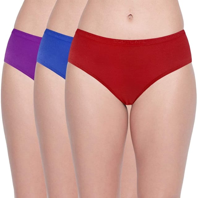BODYCARE Women's Polyester Briefs (Pack Of 3)