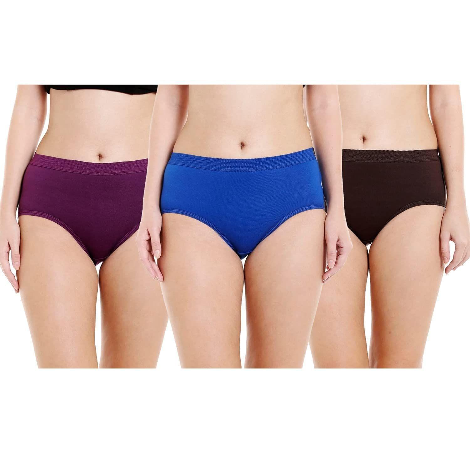 Bodycare Women Cotton 3pcs Panty Pack In Assorted Colors 90