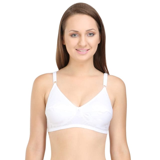 BODYCARE Pack of 2 B-C-D Cup Bra in Maroon-White Color - E6578MHW