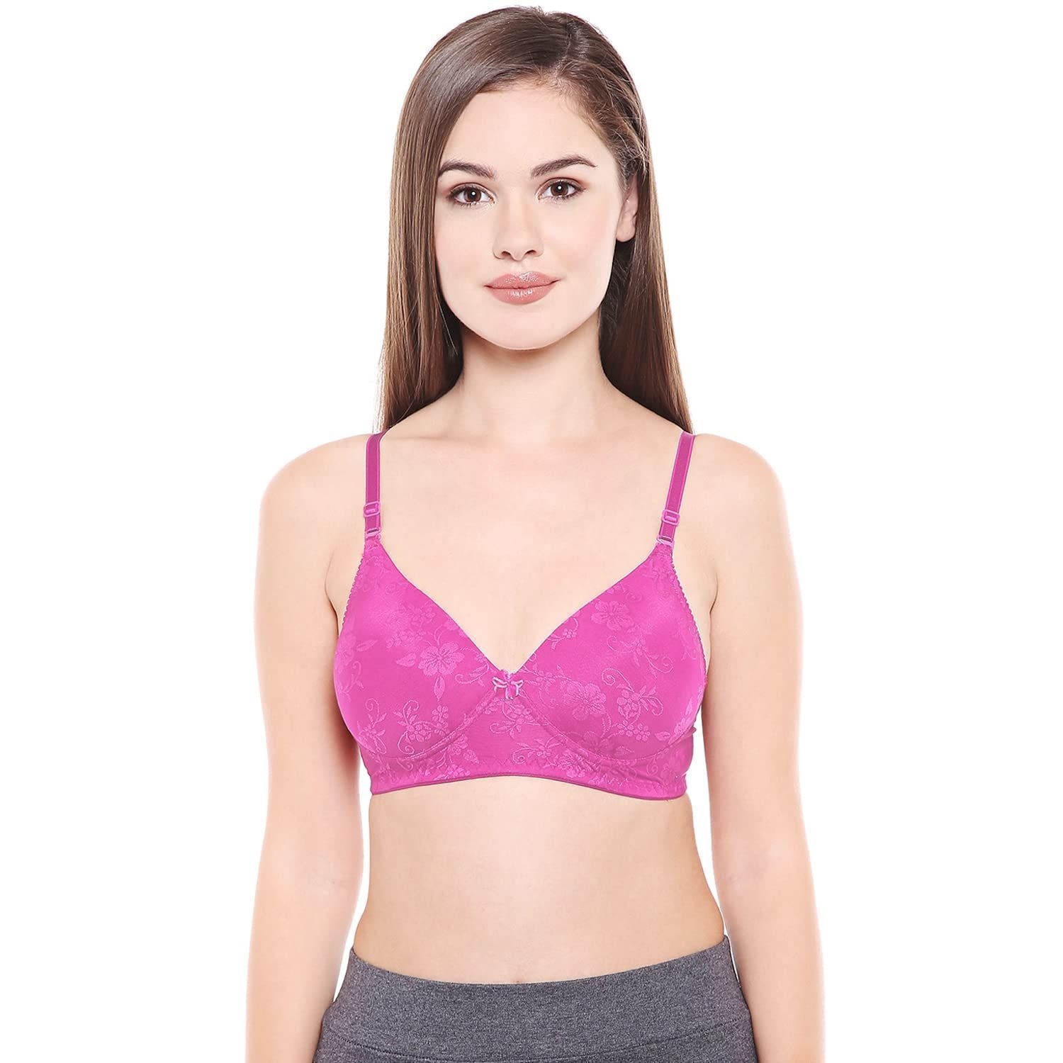 Cotton Lightly Lined T-Shirt Bra With Lace