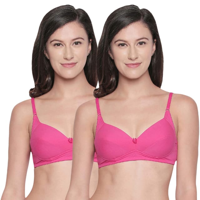 Bodycare Full Coverage, Non Padded Bra-6824-pink, 6824-pink