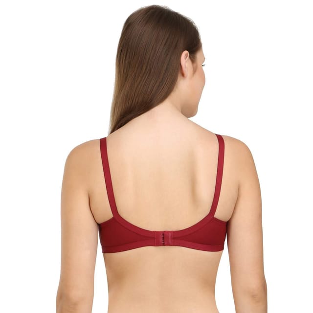 BODYCARE Pack of 3 Perfect Coverage Bra in Maroon-Red-Wine Color -  E5524MHREWI