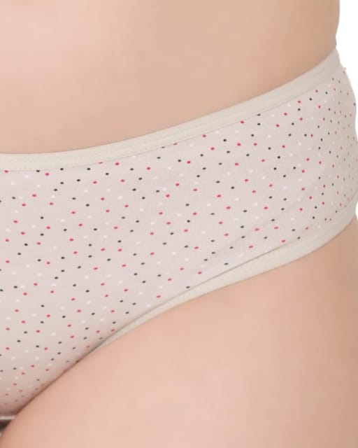 Buy Bodycare Women Combed Cotton Printed Grey Bra & Panty (Set of