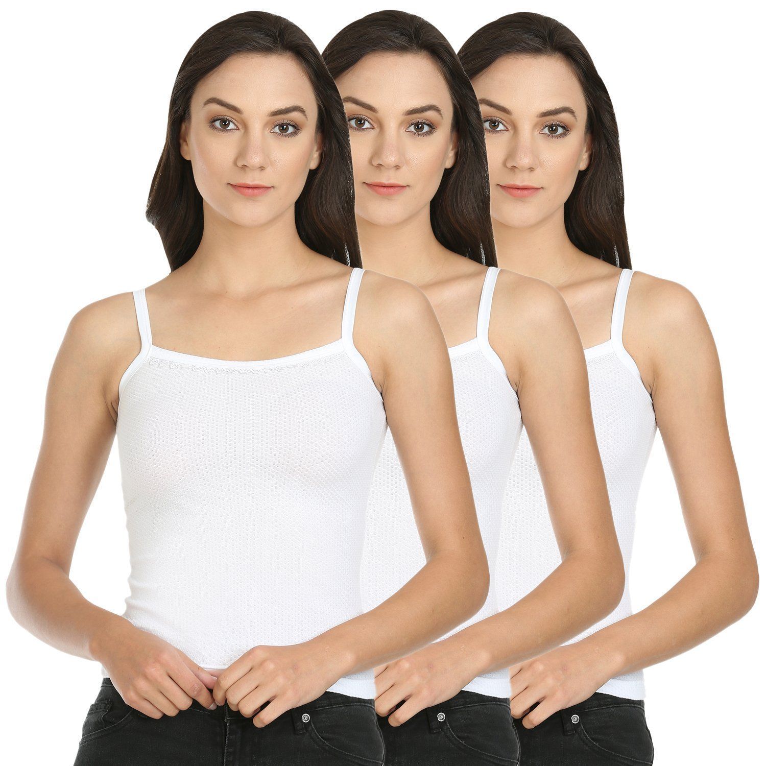 Women's Conventional Sleeveless Undershirt - 3 Pack