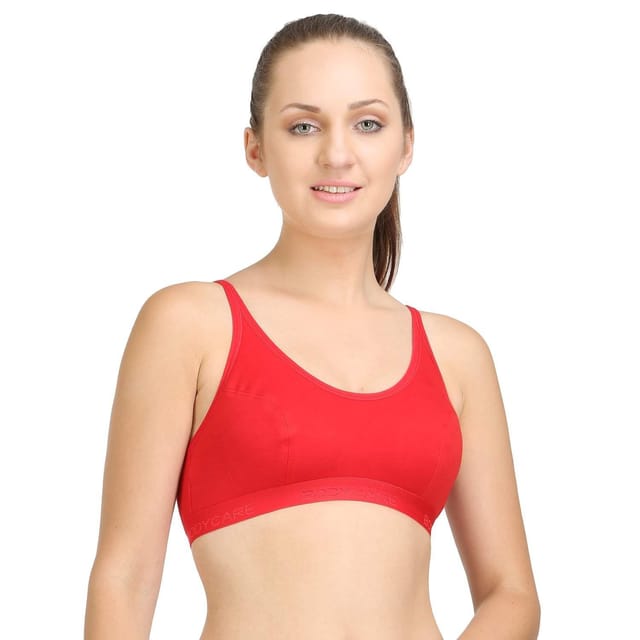 BODYCARE Pack of 3 Sports Bra in Pink-Red-Beige Color - E1608PIRES