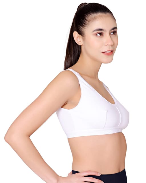 Bodycare Women's Spandex And Cotton Non Padded Wire Free Sports Bra