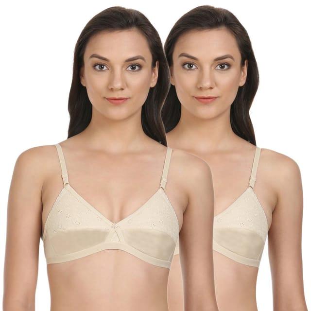 Buy Bodycare Perfect Coverage Bra In Maroon-Red-White Color - Pack