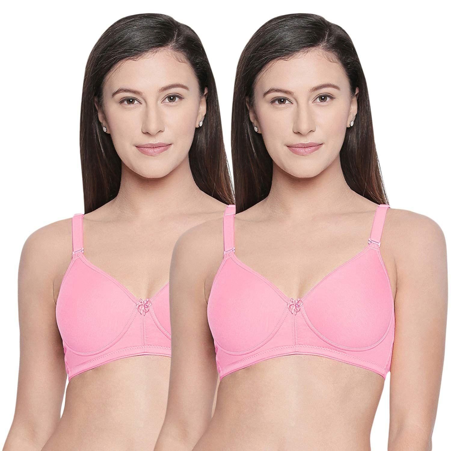 Seamless Padded Bra-BCD Cup Bra with Free Transparent Straps