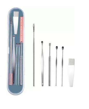 Elecsera Ear Cleaning Tools kit Ear Wax Cleaner Earwax Remover Stick Set Spring Curette (100 g, Set of 6)