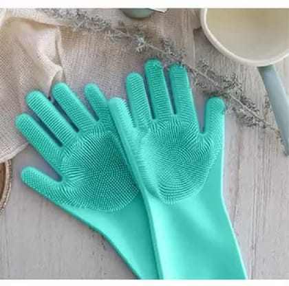 Elecsera Reusable Natural Latex Rubber Dish Washing Gloves
