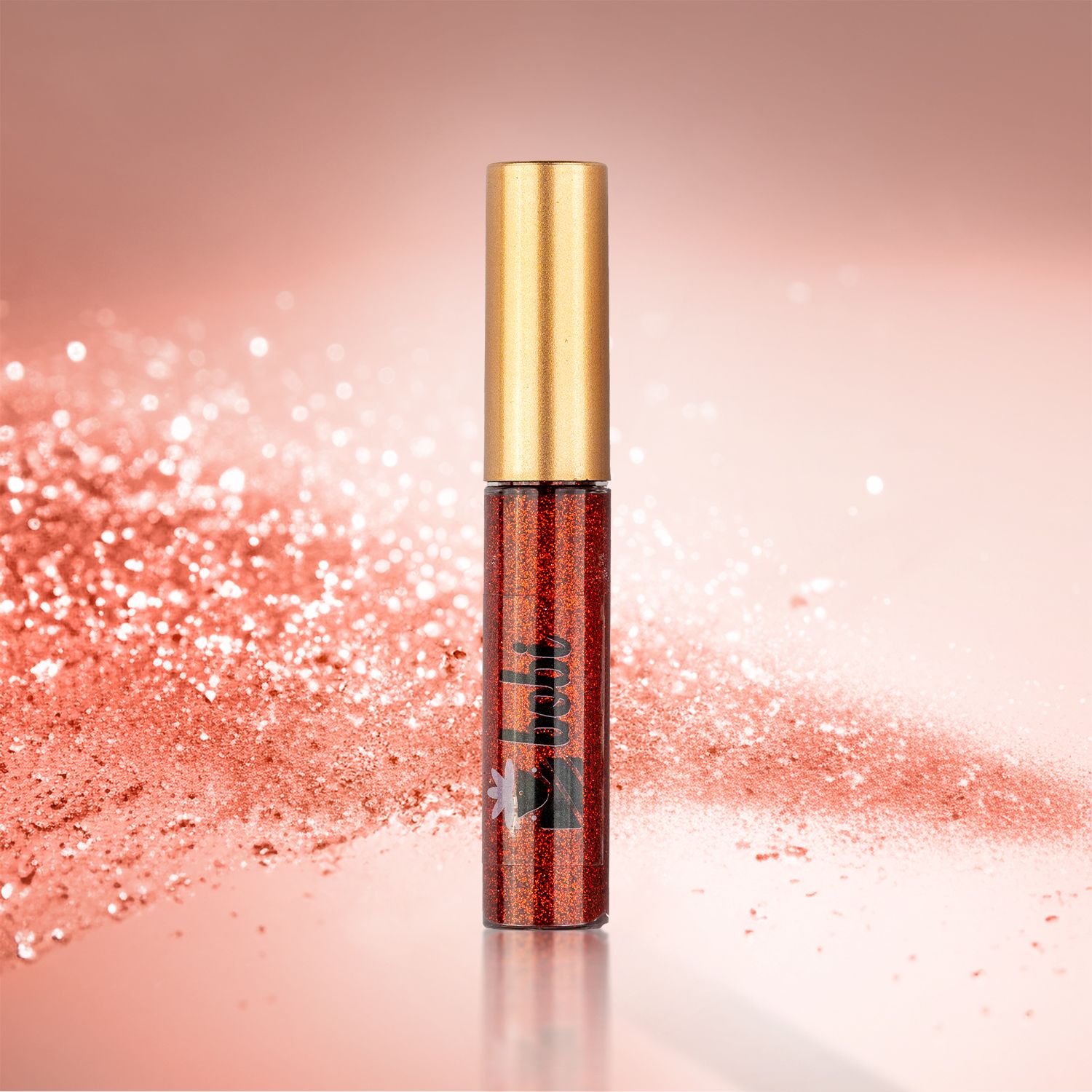 B.O.B.I Red Glitter Eyeliner Long-Lasting, Waterproof, Smudge Proof, and Vibrant. Add Glamour to Your Eyes with Shimmering Effects