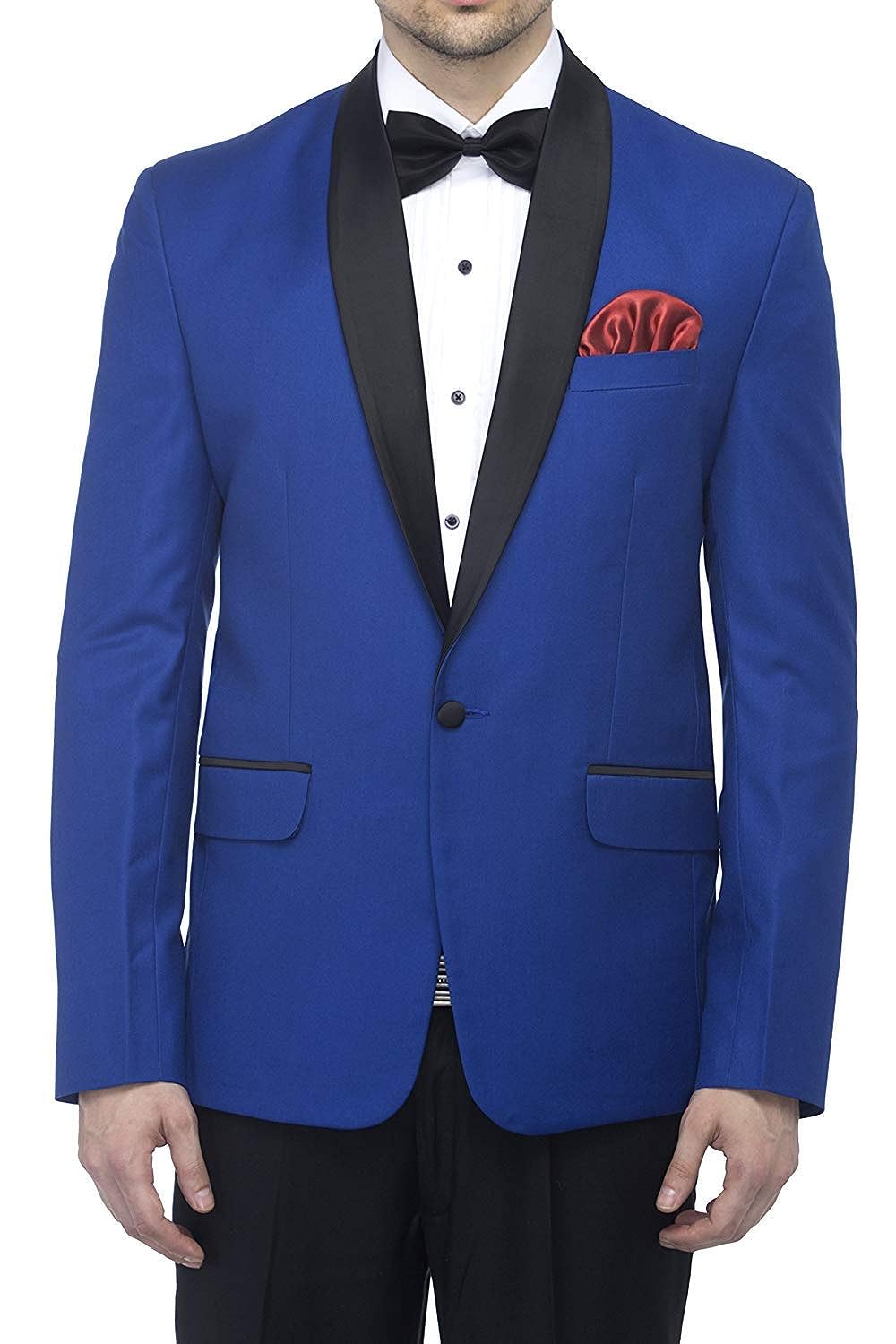 BELARIO Men Fashion Tuxedo Collar Slim Fit Blazer