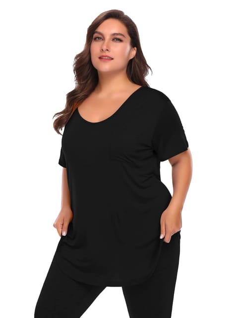 BELAROI Womens Fall Dresses 3/4 Sleeve Casual Swing T-Shirt Dress Plus Size  Loose Tunic
