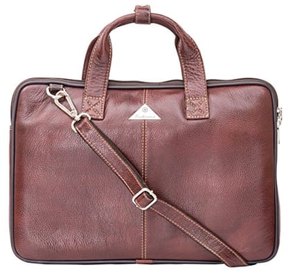 Leatherman Leather Brown Laptop Bag (1015_Brown)