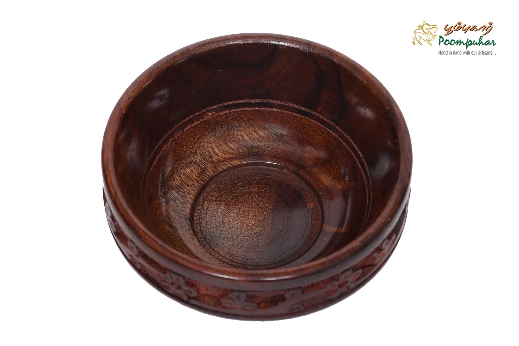 6 INCH SHEESAM WOOD BOWL