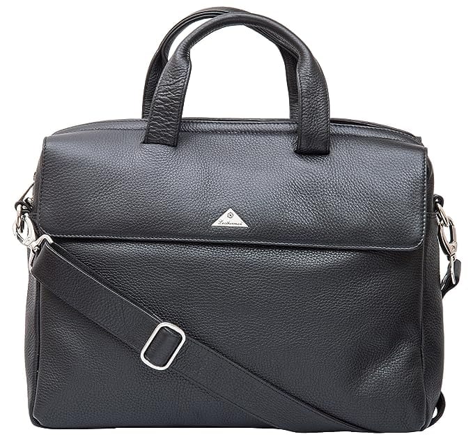 Leatherman Leather 10 Liters Black Laptop Briefcase (1024_Black) Brand: Leatherman 1024