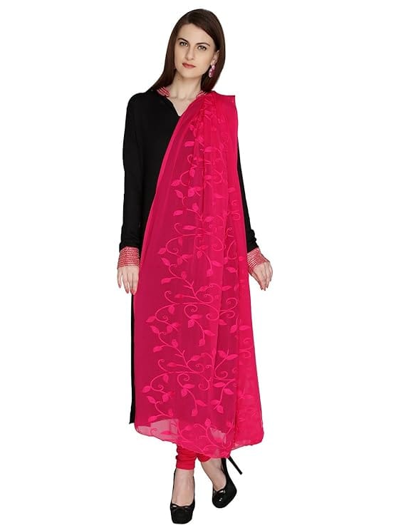 Pure Cotton Dupatta (Raani Pink)