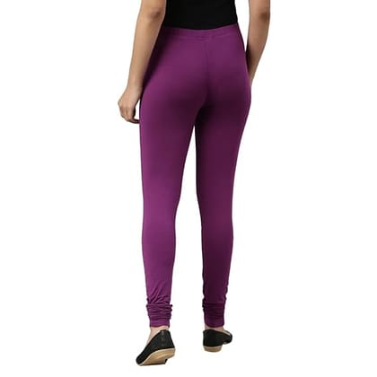 Women's Regular Fit Leggings (Purple)