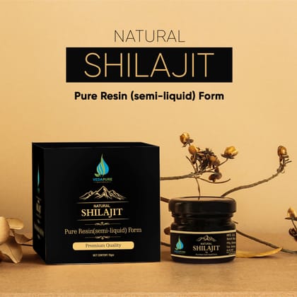 VEDAPURE NATURALS Pure Ayurvedic Raw Shilajit/Shilajeet Resin (Semi Liquid) Helps in Stamina, Strength, for Men & Women - 15 Gram (Pack of 1)