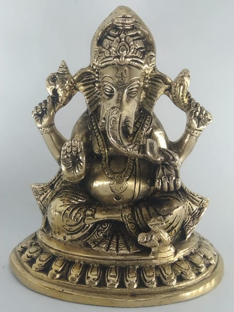 Lord Ganesh Brass Statue, Ganesh Idols, Hindu God Ganesh, Ganapati