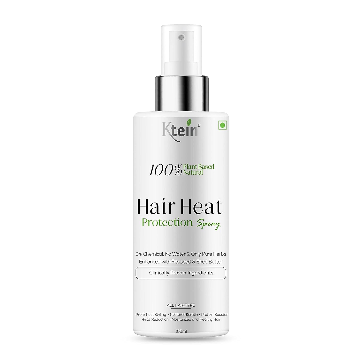 Ktein 100% Plant based Natural Hair Heat Protection Spray 100ml