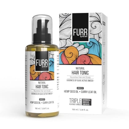 FURR By Pee Safe Natural Hair Tonic - 100ml | For Hair Nourishment and Frizz Control | For Men and Women