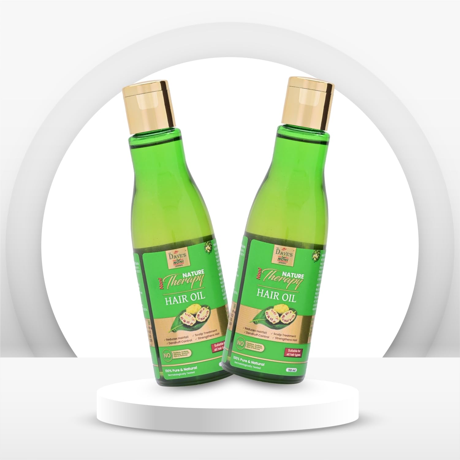 The Dave's Noni Pure & Natural Hair Oil- (220ML(Pack of 2)