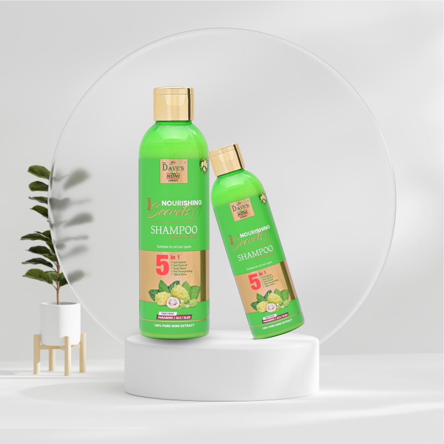 The Dave's Noni Nourishing Secrets Shampoo with Conditioner | Noni Hair Shampoo with Conditioner (400ML(Pack of 2))